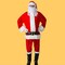 Complete Velour Santa Suit Costume with Beard Hat Gloves and Belt for Holiday Events